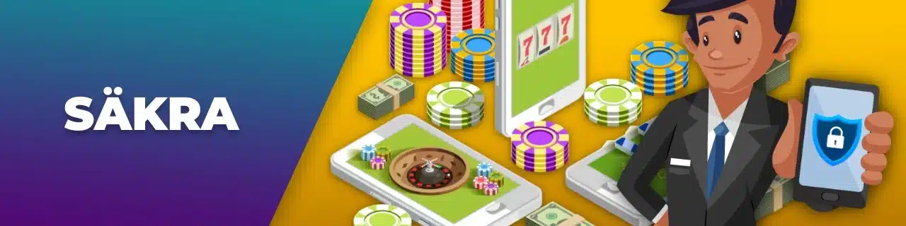 Casino spelare som visar säkra casinon utan spelpaus på mobilen