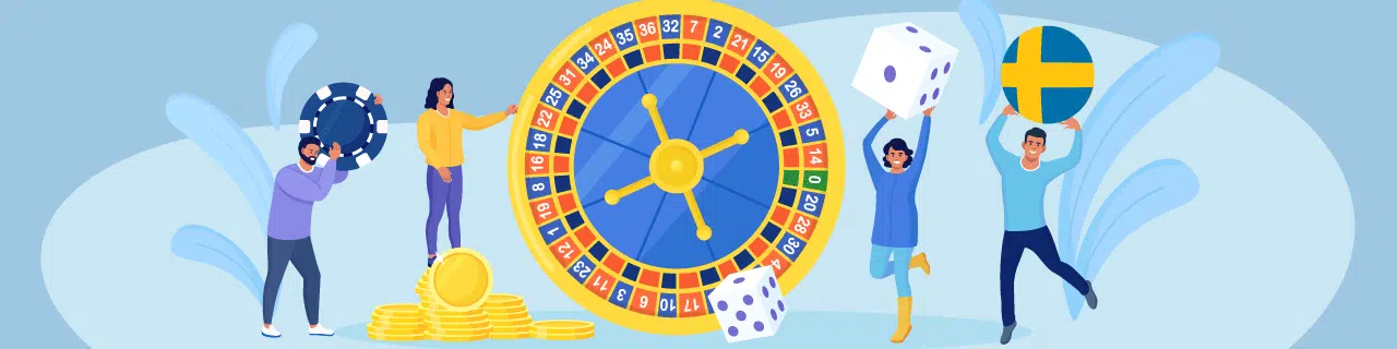 Personer som spelar och firar spel hos casino utan svensk licens med licens utanför EU