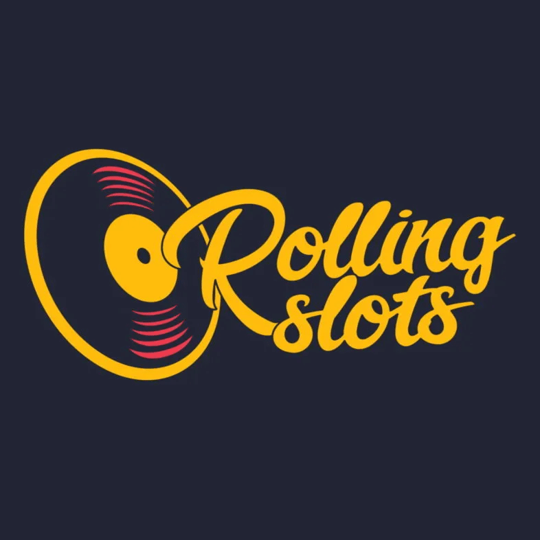 Logo för Rolling Slots casino.